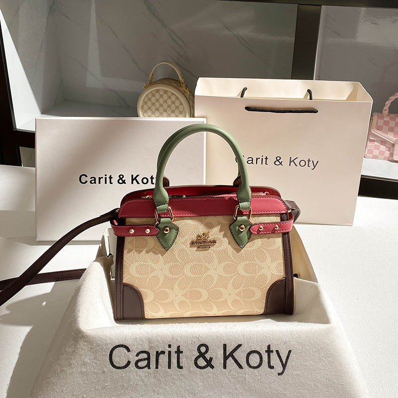 New Arrival Vintage-Inspired Birkin-Style Tote Bag for Women, Large Capacity Printed Commuter Handbag with Premium Light Luxury Design, Ideal Everyday Purse for Mom