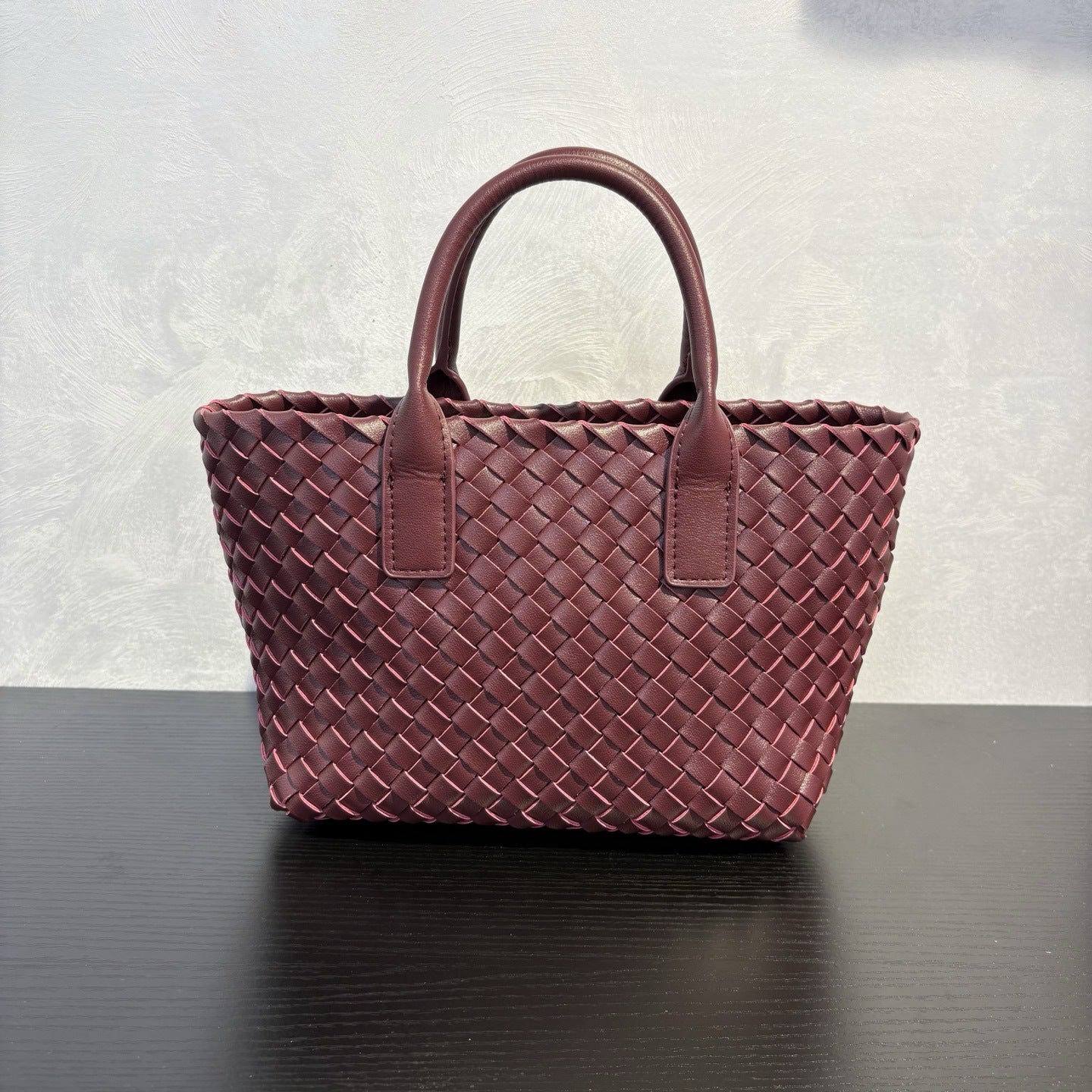 Genuine Top Layer Cowhide Woven Basket Tote Bag, Old Money Light Luxury Top Handle Handbag, Premium Shoulder Bag for Ladies