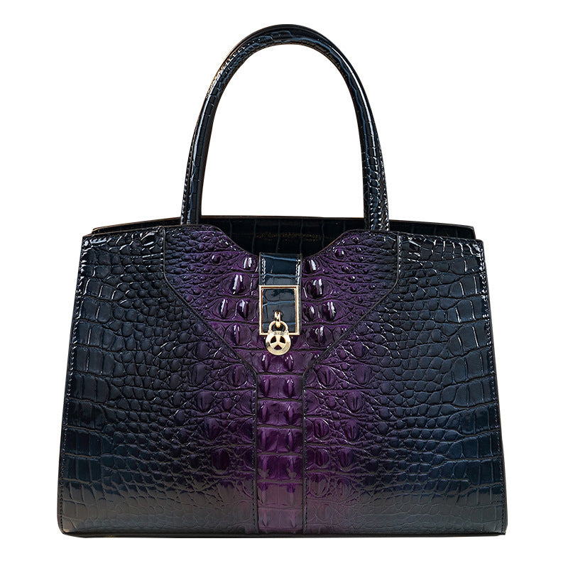 New Arrival Multi-Color Croc-Effect Commuter Bag for Women, A Trendy Top-Handle Crossbody Shoulder Handbag with Fashionable Everyday Design 7987
