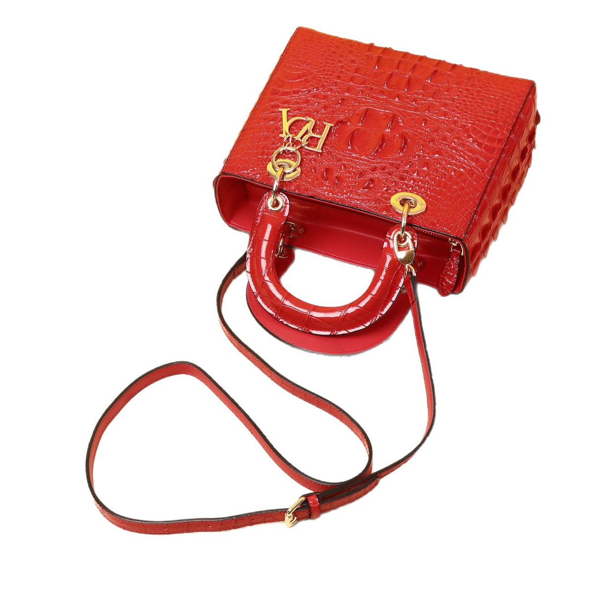 New Arrival Best-Selling Lady-Inspired Croc-Effect Bag for Women, A Premium Large Capacity Top-Handle Crossbody Shoulder Handbag with New Design