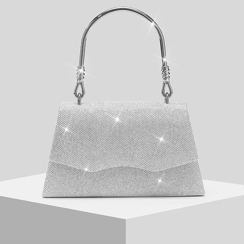 Sparkly Evening Clutch for Women, New Formal Gown Wedding Banquet Top Handle Crossbody Purse, Elegant Party Handbag for Ladies