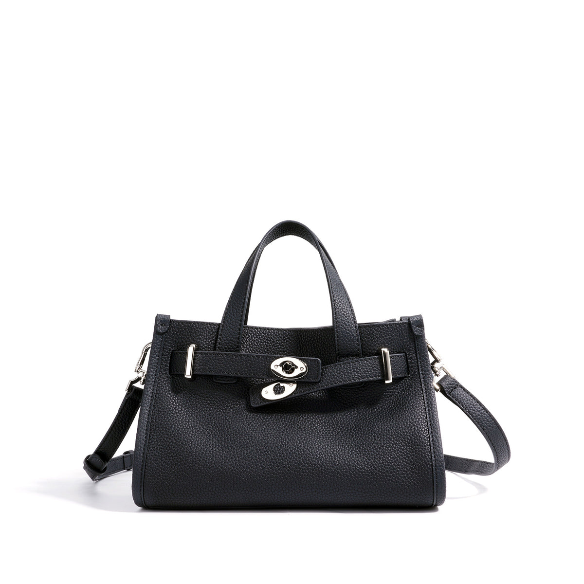 Chic Designer-Inspired Tote Bag for Women, Premium Fall/Winter Top-Handle Handbag with Classic Turn-Lock Silhouette, Versatile Shoulder Crossbody Purse for Everyday Elegance