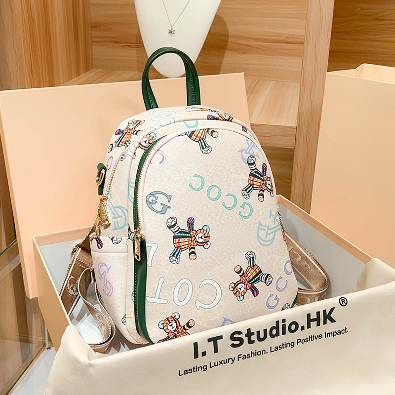 Genuine Leather Backpack for Women, New Fall Winter Fashionable Large Capacity Travel Daypack, Premium Lightweight Niche Design Bag for Ladies