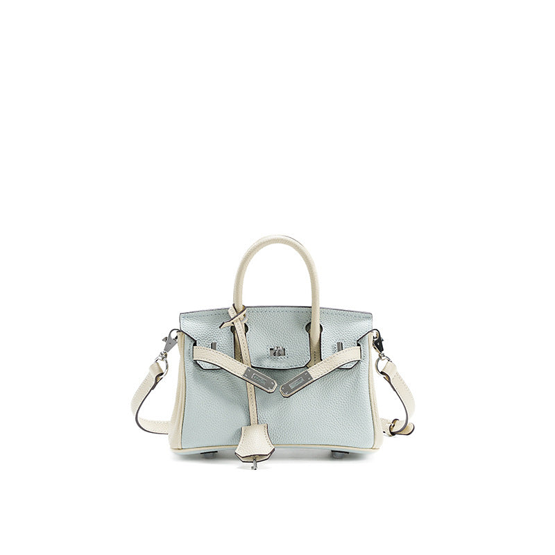 Genuine Togo Leather Birkin-Kelly Style Handbag for Women, New Arrival Large Capacity Spring Summer Commute Top Handle Purse, Niche Premium Bag for Ladies