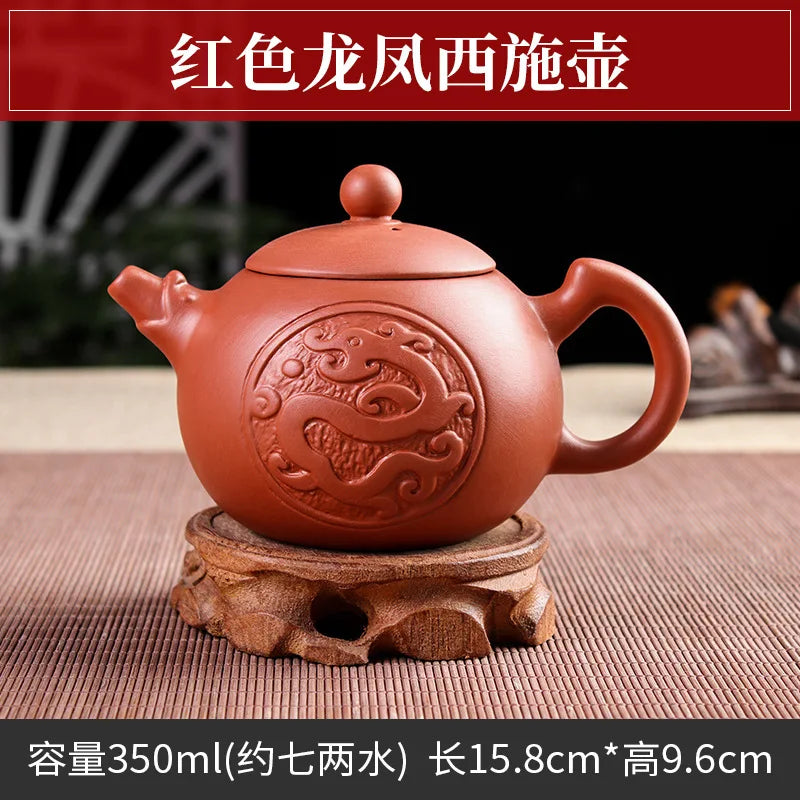 Purple Clay Teapot Large-capacity Household Longfeng Tea Kettle Chinese Kungfu Tea Set Cup Set