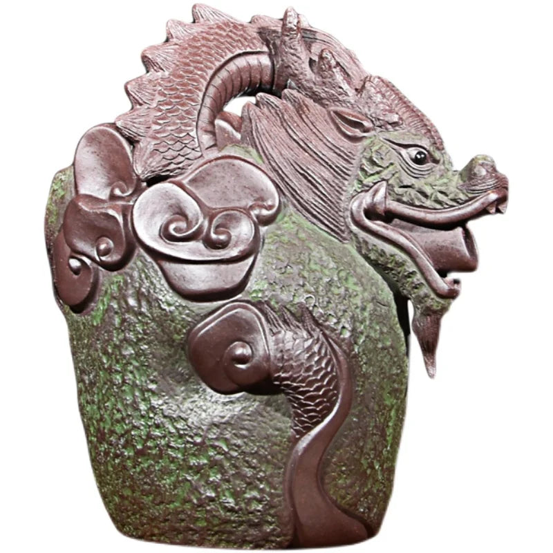 Purple Sand Hidden Dragon Pitcher Fine Raw Ore Handmade Tea pot Tea Tray Tea Ceremony Tea Set Accessories