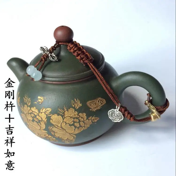 Teapot with Rope for Tea Ceremony, High-grade Pot Lid, Tied Teapot
