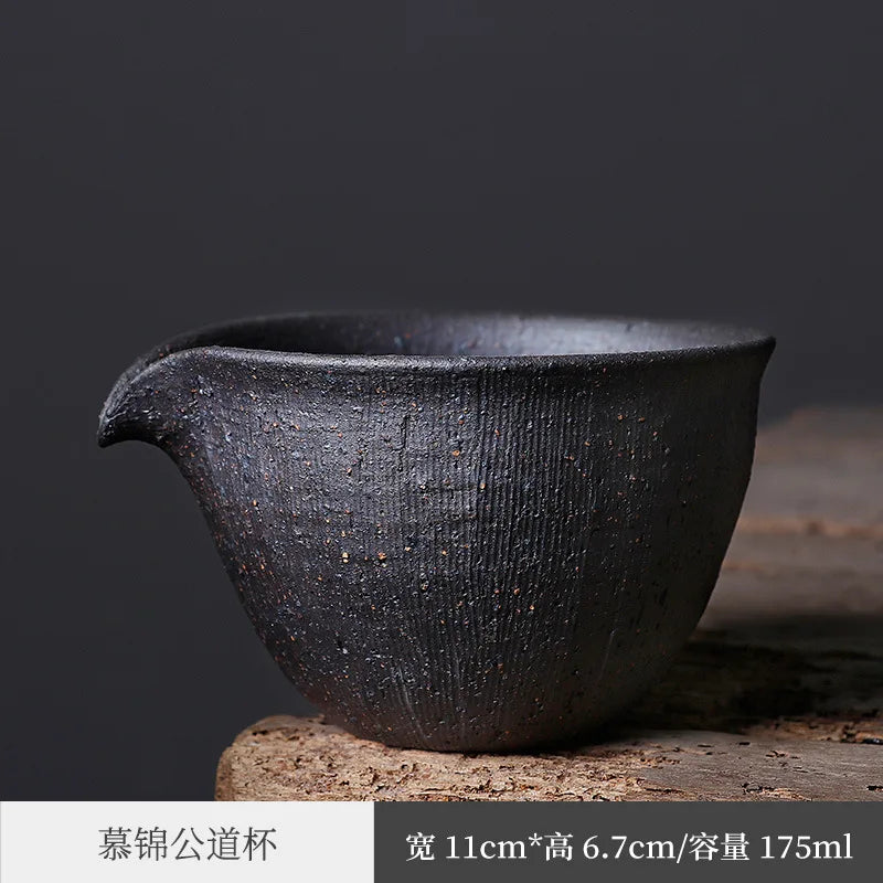 Three Times Handmade Japanese Style Pitcher Course Ceramic Tea Set Creative Tea Pot Tea Ceremony Kung Fu Tea Set Fair Cup Tea
