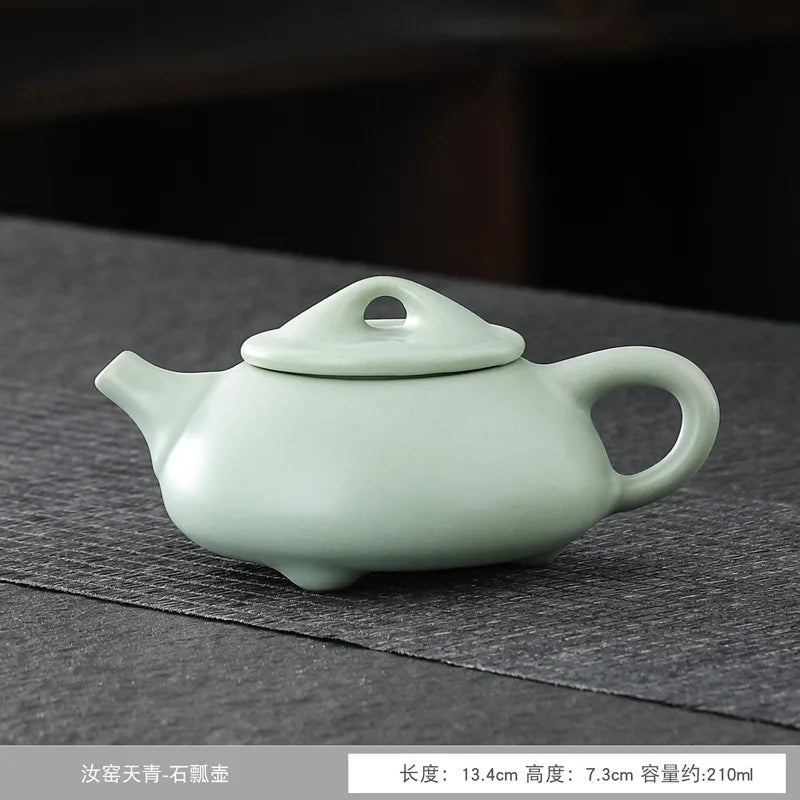 Traditional Ceramic Xishi Teapot Chinese Pottery Clay Pots Chinese Handmade Teaware Kung Fu Tea Pot Set Tea Ceremony