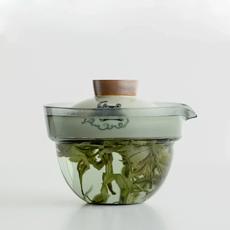 Travel Tea Set Ceramic Glass Gaiwan Portable Teaware Sets With Carrying Bag Chinese Tiger Teapot Teaware