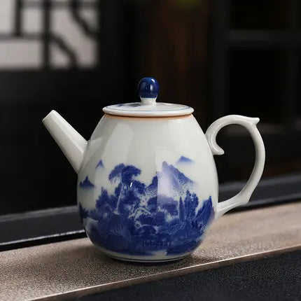 Vintage Retro Ceramic Teapot Hand Painted Flower China Porcelain Tea Pot infuser Container Tea Ceremony Teaware Gifts