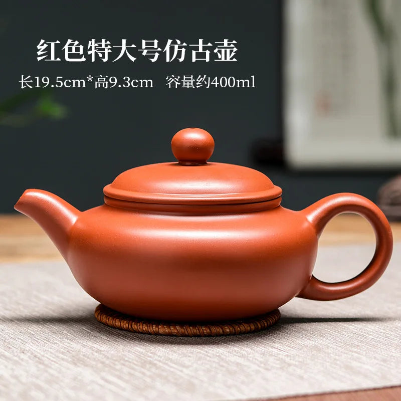 Yixing Black Clay Teapot Ball Hole Filter Kettle Archaize Tea Pot Drink Puer Tea Ceremony Supplies Teaware Drinkware Set400ML