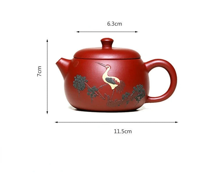 Yixing Purple Clay Teapot Xishi Tea Pot Raw Ore Dahongpao Crane High Quality Teaware Oolong Pu're Tea Set Filter Kettle