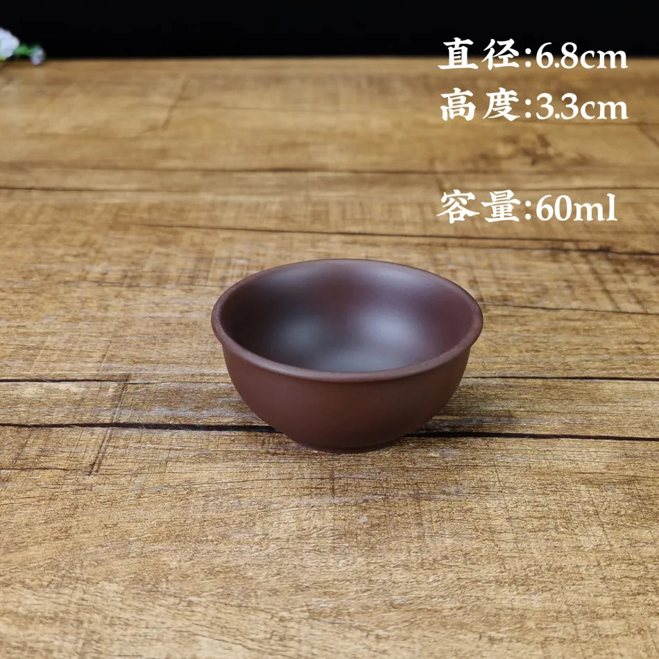Yixing Raw Ore Purple Clay Teacup Meditation Cup Boutique Handmade Tea Bowl Master Tea Cup Chinese Zisha Tea Set 60ml