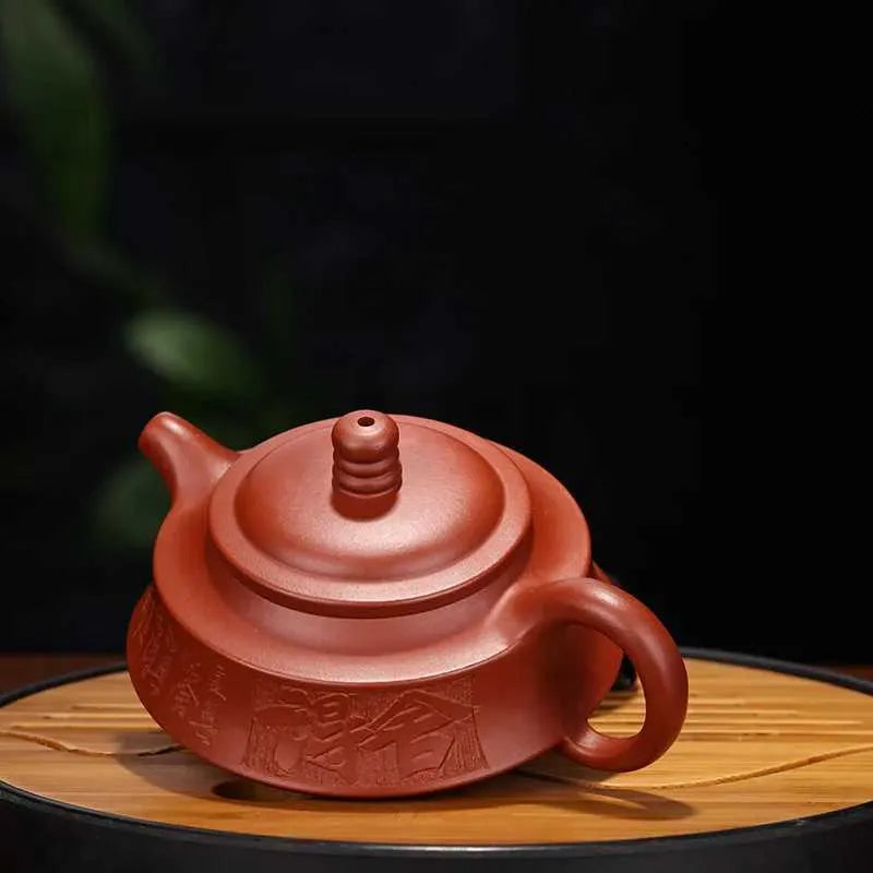 Teapots Yixing Purple Clay Tea Pot Stone Spoon Kung Fu Tea Beverage Dark Tea Set Tea Set Dahongpao y240703