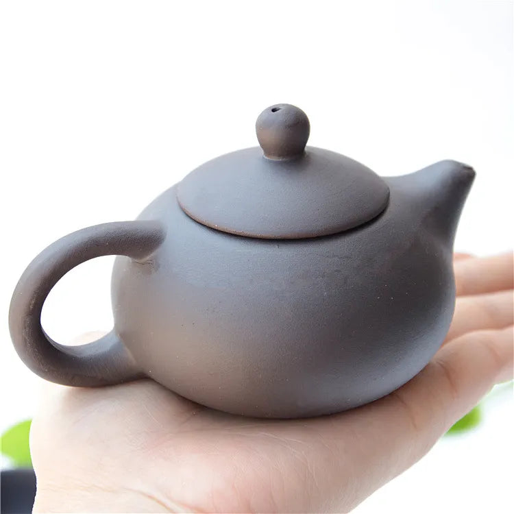 Natural Purple Clay Tea Set with 1 Teapot 4 Teacups Handmade Purple Sand Chinese Kong Fu Teaware Authentic Yixing Tea Gifts