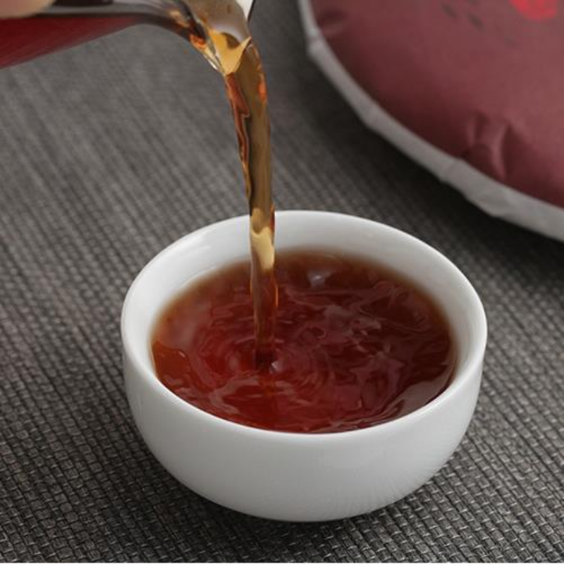 357g Yunnan Cooked Puerh Tea Cake Banzhang Age P-erh Ripe Tea Organic Pu'er Tea