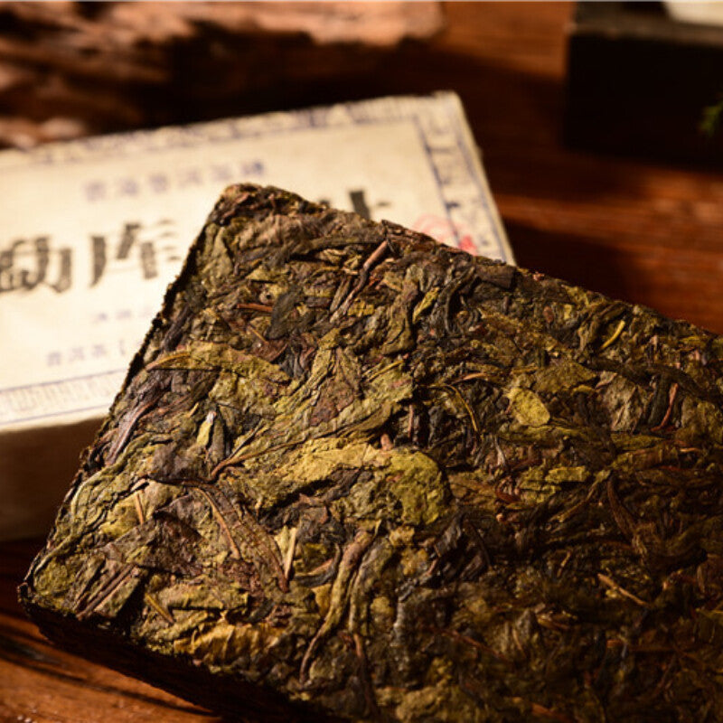 Pu-Erh Tea Ancient Tree Big Leaf Raw Tea Brick Green Tea Organic 500g Yunnan Old-