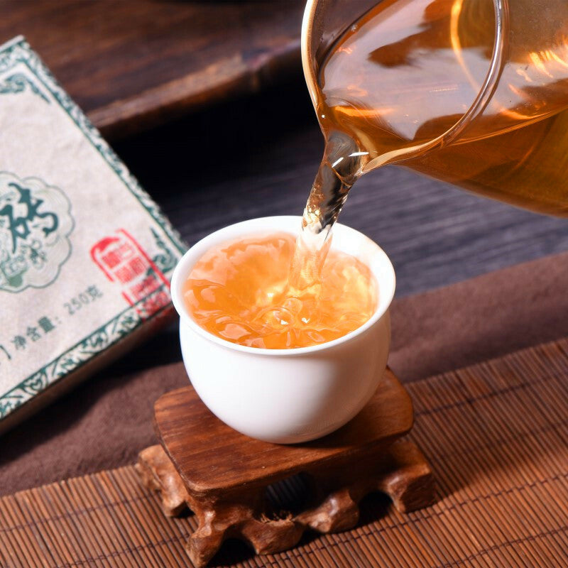 Green Tea Pu-Erh Raw Tea Bricks Menghai Big Leaf Pu'er Tea 1000g Natural Yunnan