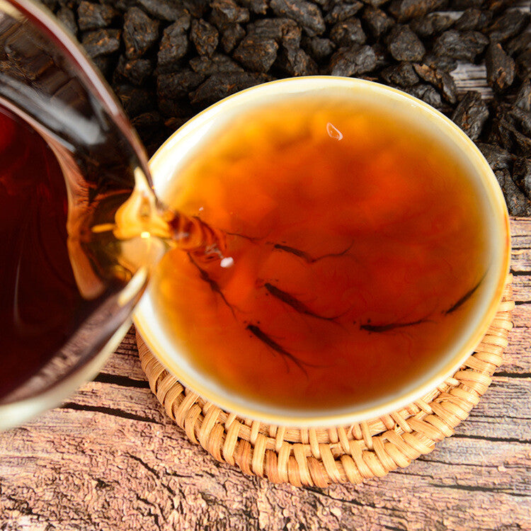 Yunnan Pu'er Tea Glutinous Fragrance Tea Fossilised Cooked Tea 500g loose tea