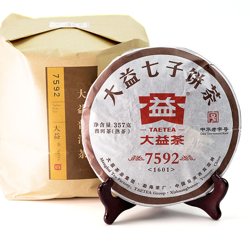 357g 2016 Year TAETEA Puer 7592 Shu Pu-er-h Tea Batch 1601 Dayi Ripe Puerh Tea