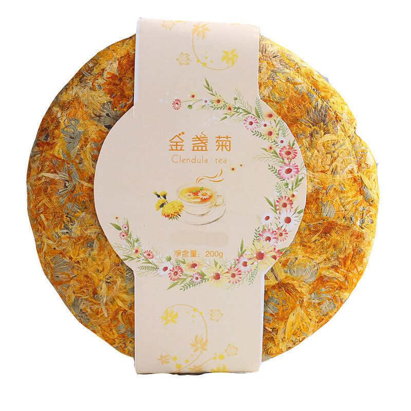 Yunnan Flower tea Calendula Flower Tea Cake 200grams Flowers Beeng Tea