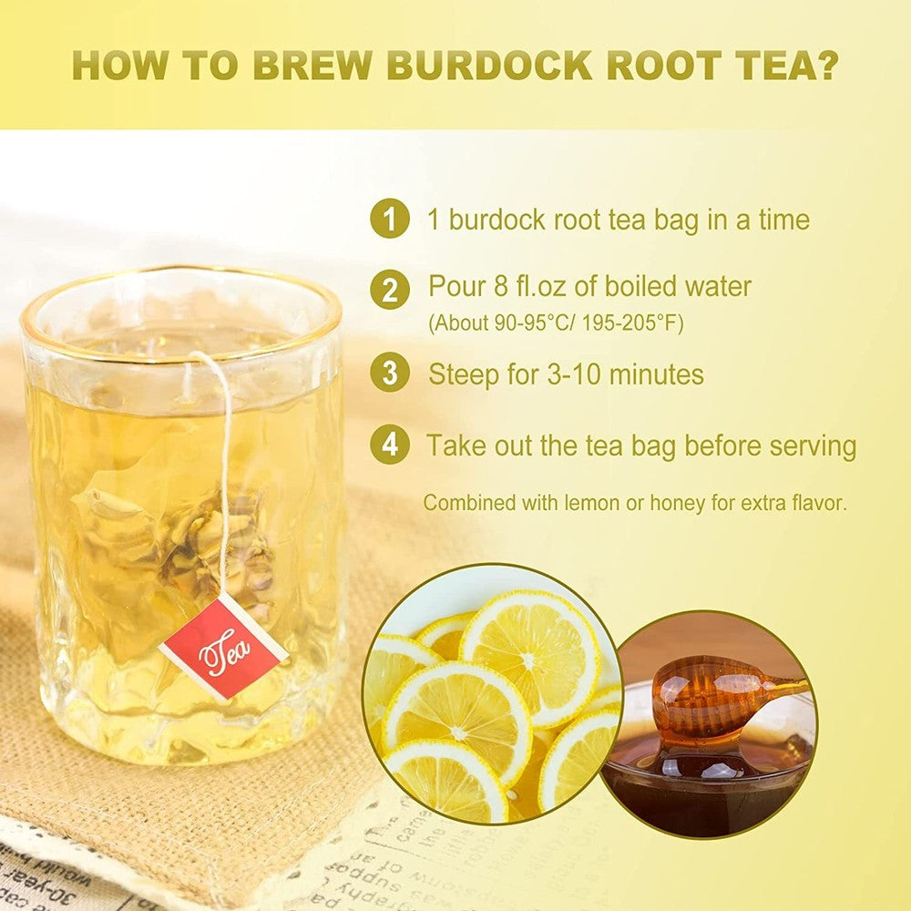 2023 FullChea Burdock Root Tea Bags 40 Teabags 2.5g/bag Premium Herbal Tea