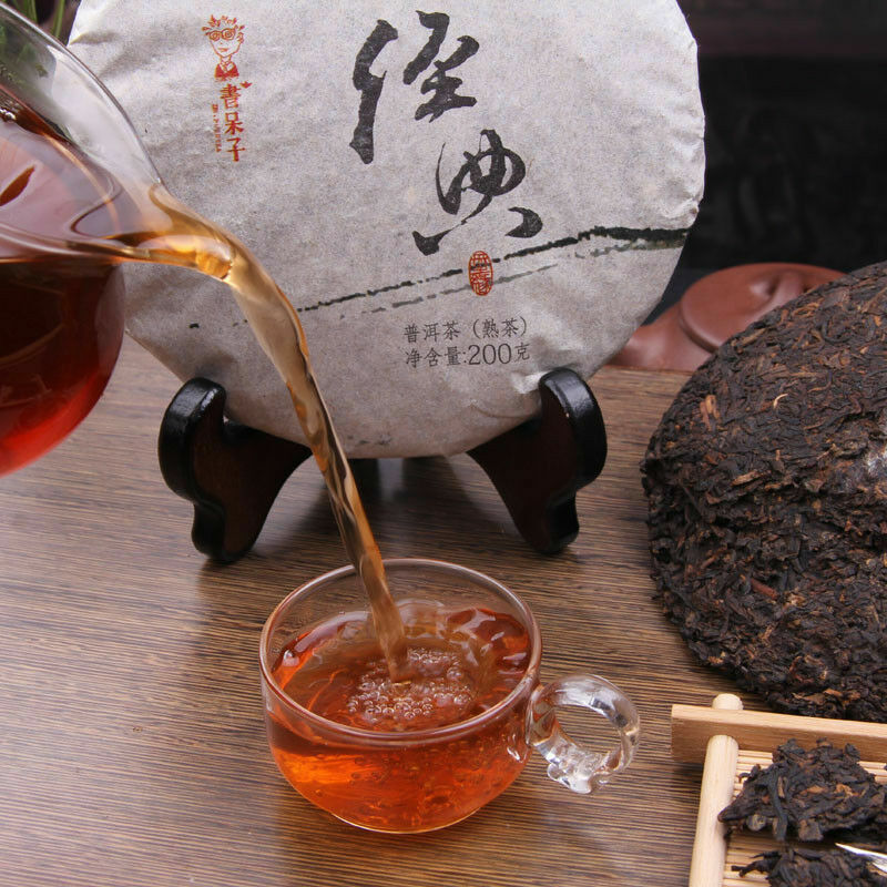 Big Classic Chinese Pu-erh Tea DR.PUER TEA Puerh Tea Aged Ripe Pu er 200g
