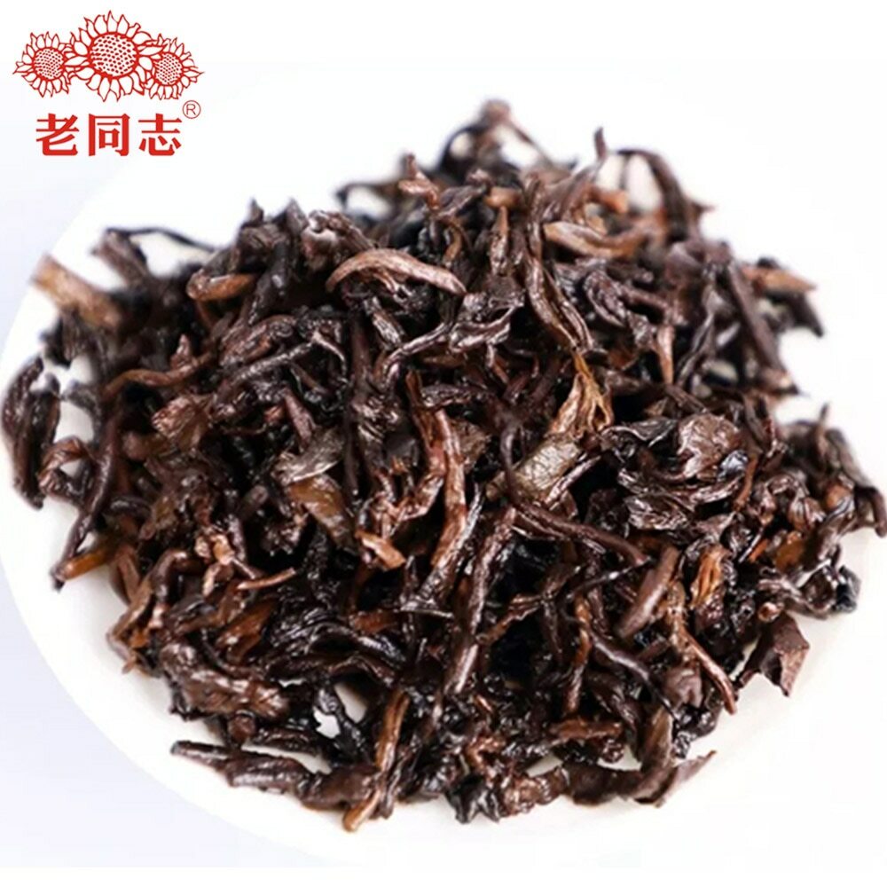 2019 Haiwan Pu-erh Tea Old Comrade Third-level bulk tea Ripe Pu'er Tea 500g