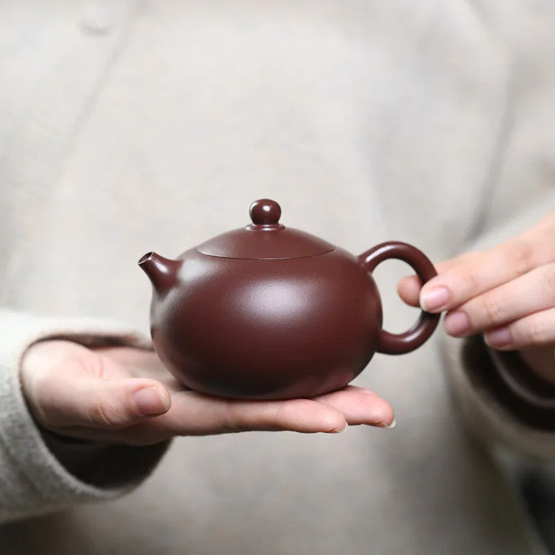 Chinese Yixing Purple Clay Teapot Handmade Xishi Tea Pot Kettle Zisha Teaware