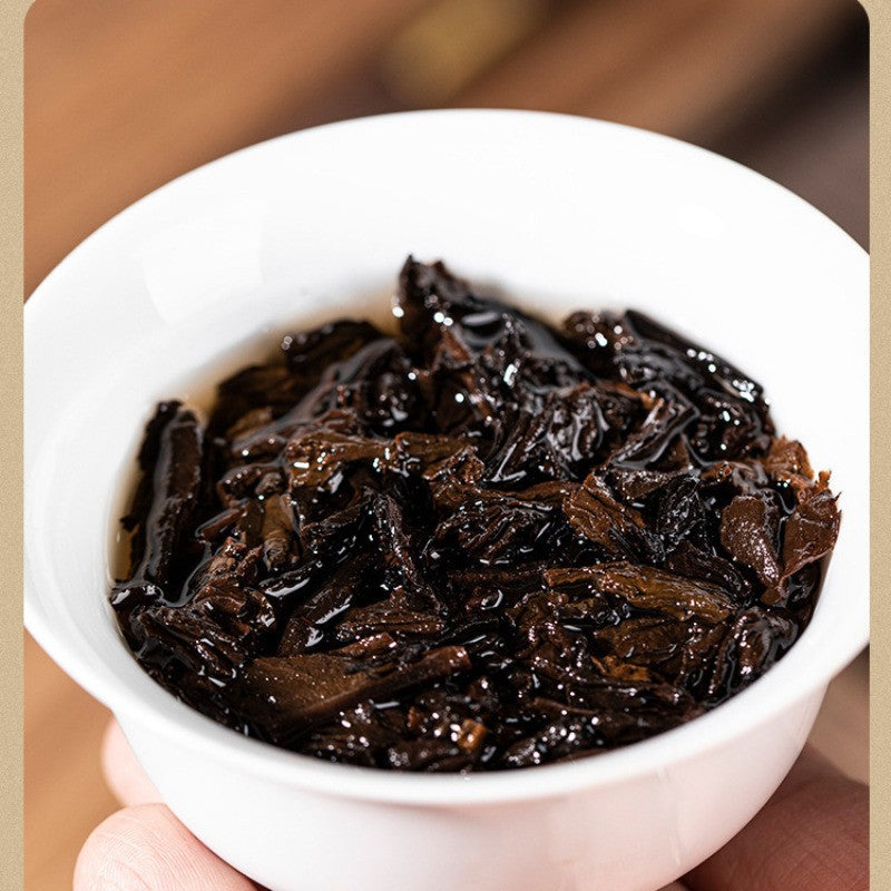 357g Yunnan Pu'er Tea Ripe Tea Pu Erh Cake 2011 Large Leaf Species Qizi Cake Tea