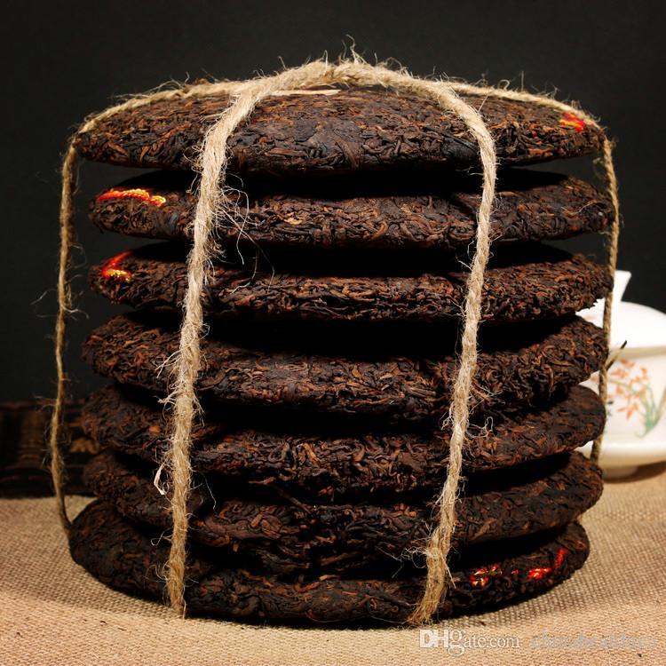 Aged Zhong Cha Green Seal Chinese Pu er Tea Yunnan Cooked Puer Ripe 357g