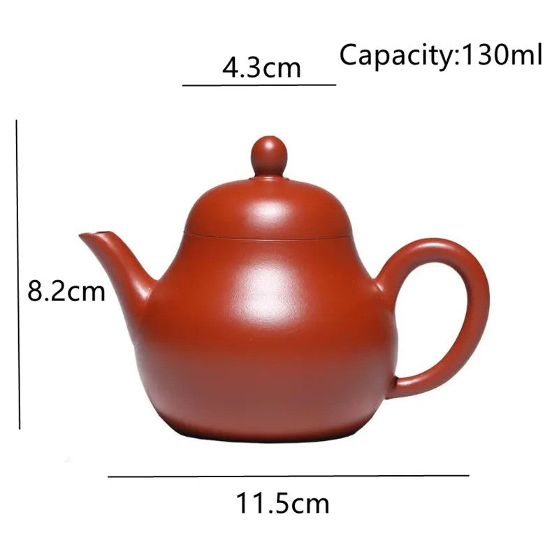 130ml Yixing Purple Clay Kettle Handmade Tea Tea Pot Chinese Zisha Tea Set