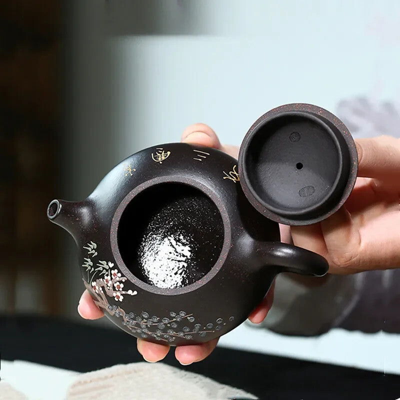 160ml Yixing Tea Pot Purple Clay Scoop Teapot Chinese Handmade Tea Set Kettle