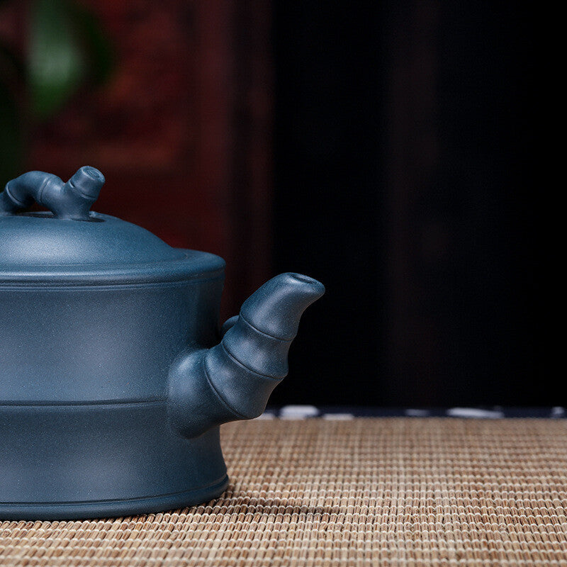 Tea Pot 300cc Real Yixing Zisha Azure Clay Tea Pot Yixing Bamboo Black Tea Pots