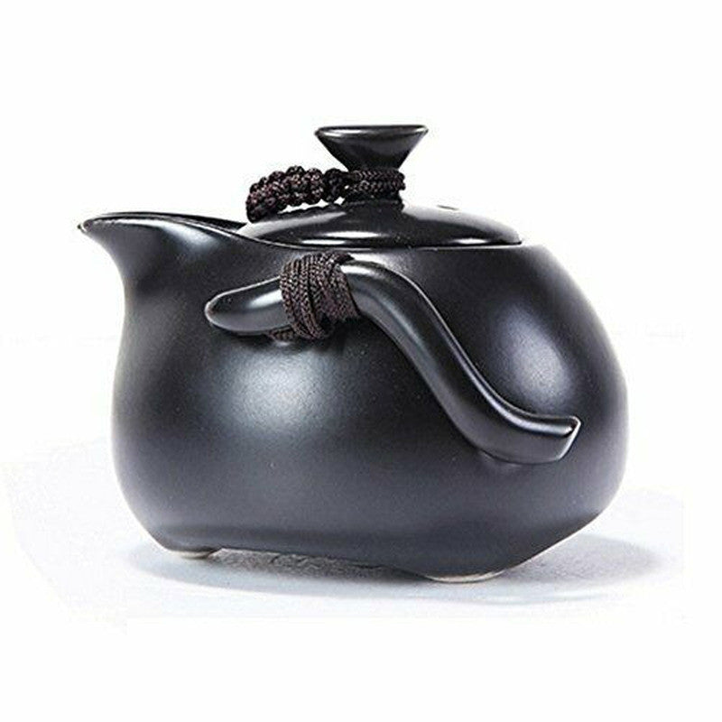 Portable Ceramic Kungfu Tea Set Chinese Style Handmade Teapot and Teacups Travel