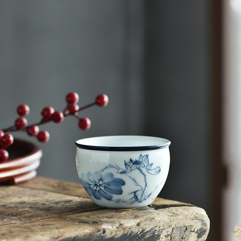 Chinese Blue White Porcelain Tea Cups Ceramic Gongfu Teacup Tea Wine Mug Gift