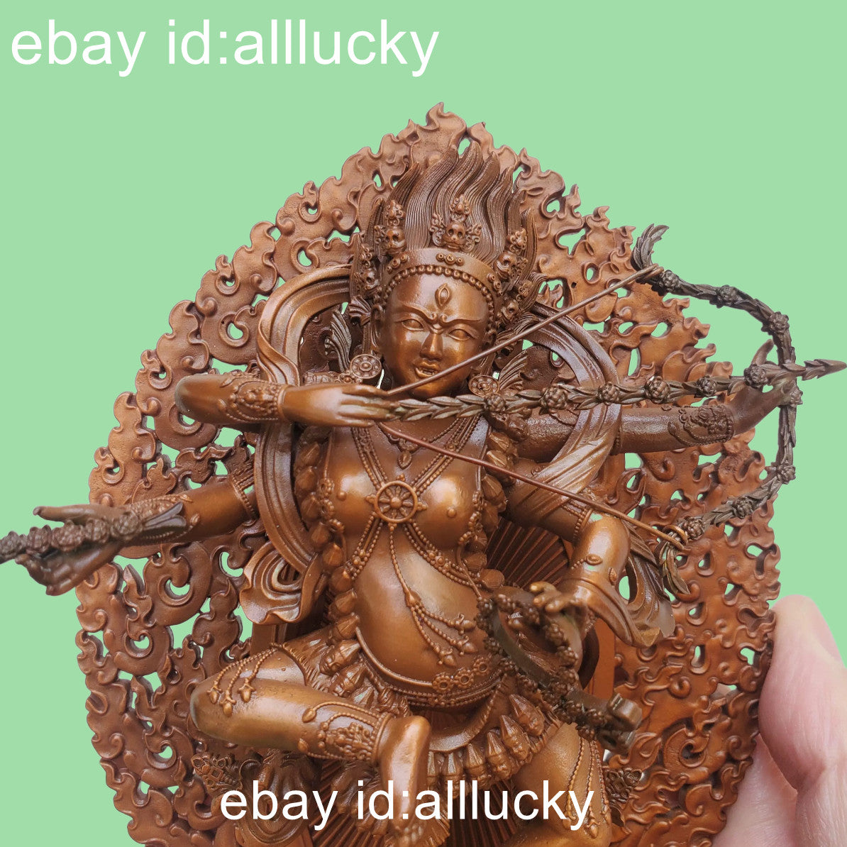 15cm Red Copper Carving Kurukulle Sculpture Nepal Tibet Kurukulle Statue