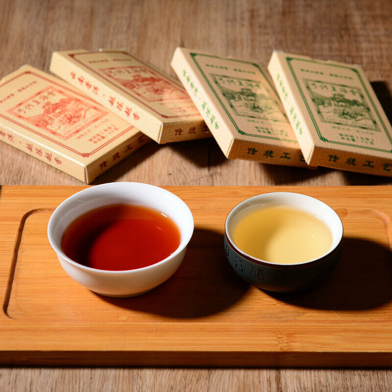 42g*10pcs Puerh Tea Ripened Tea Brick Tea Cloud Sea Revival No. Strip Brick