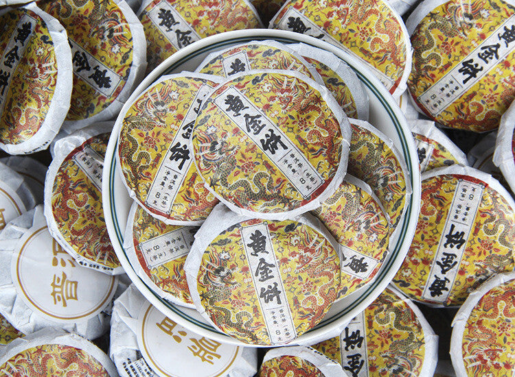 Spring Tea Ancient Tree Gold Cake Gold A Pu'er Tea Raw Tea Mini Small Cake Tea