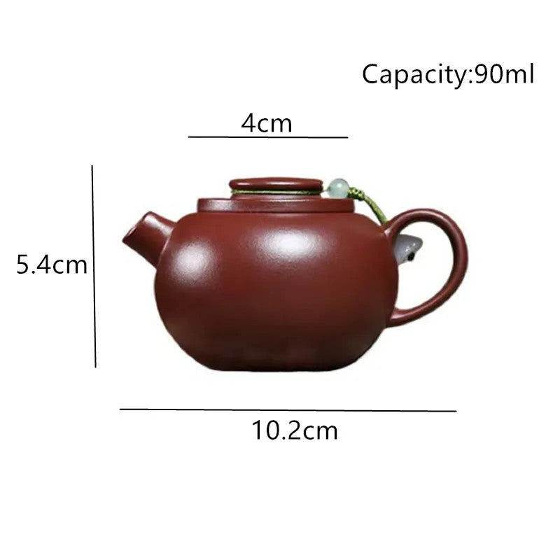 Chinese Yixing Tea Infuser Kettle Handmade Zisha Teaware Tea Set 90ml