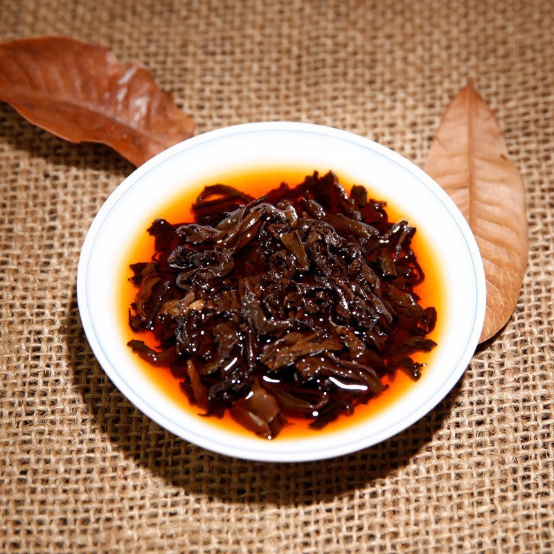 357g Authentic Yunnan Qizi Cake Tea 2021 Mellow Aroma Pu'er Tea Ripe Tea Cake
