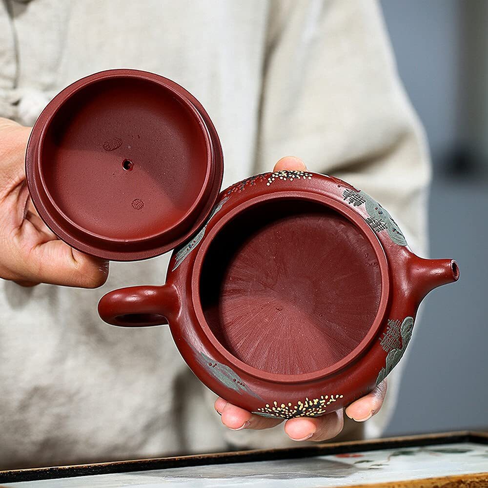 170ml Purple Clay Teapot Yixing Dahongpao Landscape Teapot Kung Fu Tea Set