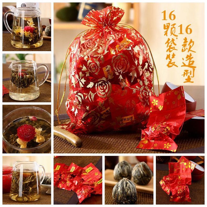 20 PCS Chinese Blooming Flower Tea Natural Handmade Flower Tea Ball Green Tea