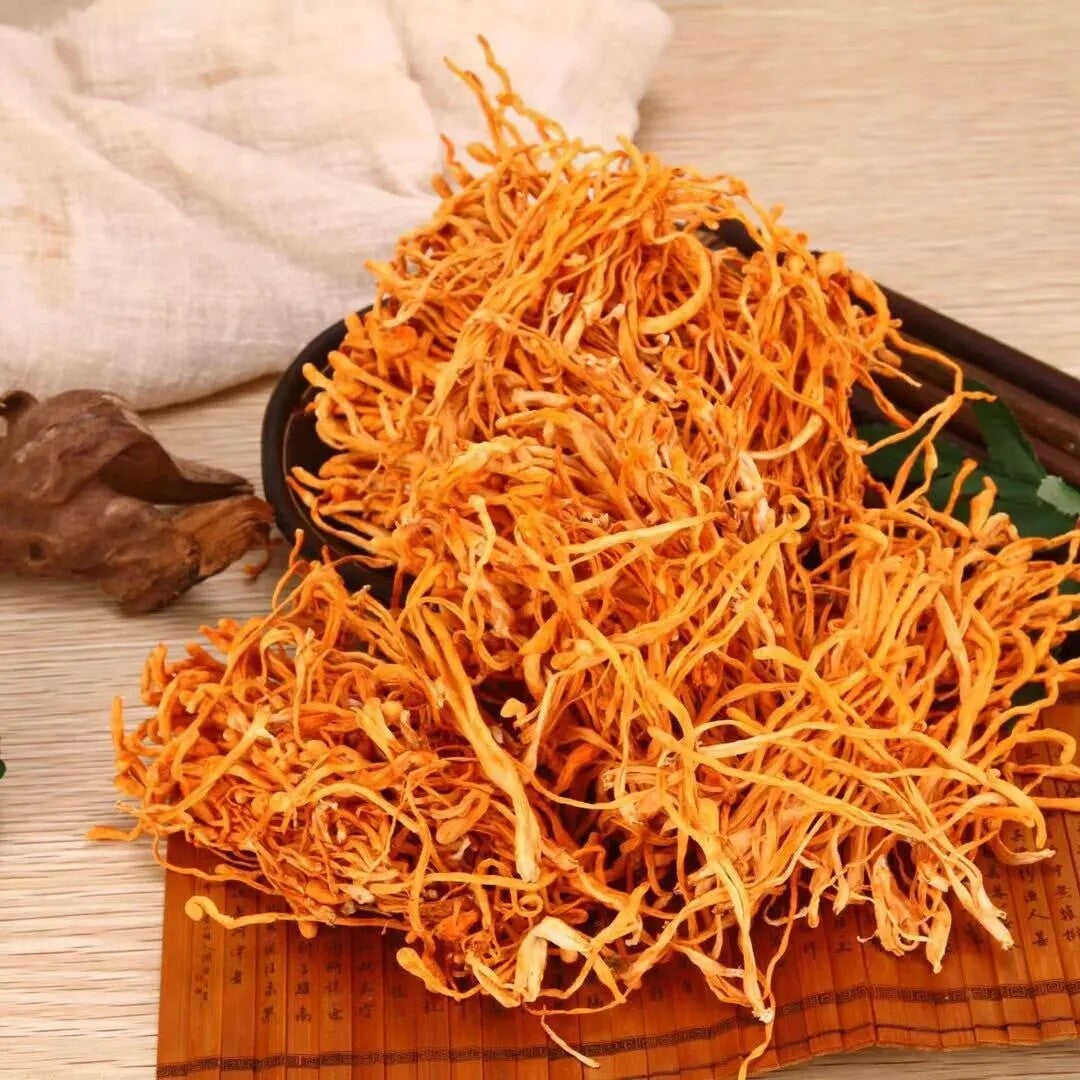 500g Organic Cordyceps Sinensis Dried Mushroom Chinese Tradition Healthy Care