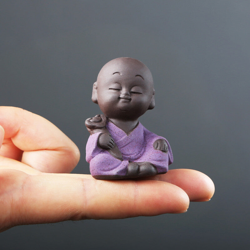 One Tea Pet Little Monk Zisha Tea Pet Lovely House Decoration Tea Play Mascot