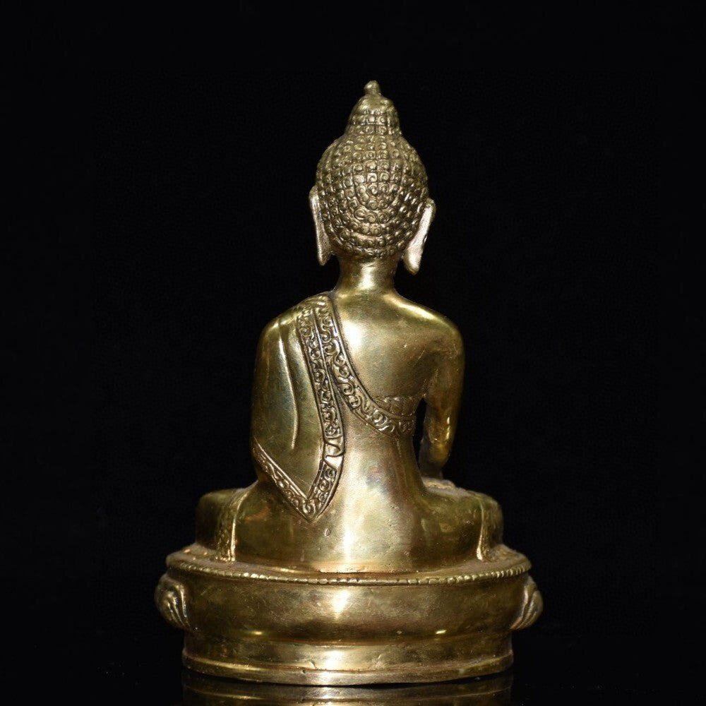 Early Collection of Pure Copper Gold-plated Buddha Ornaments Collect