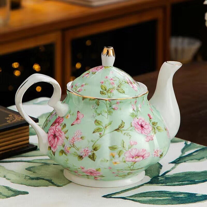 China Teapot 500ML With Heating Base High-Grade Porcelain Tea Warmer Teapot Set