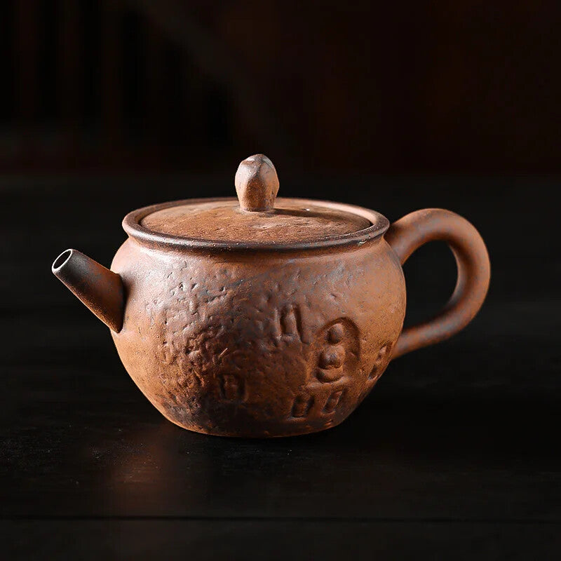 Raw Ore Rough Pottery Tea Pot Handmade Tea Set Single Pot Tea Ceremony