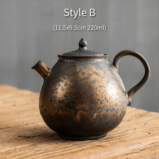 Bronze Ceramic Teapots Pottery Tea Pot